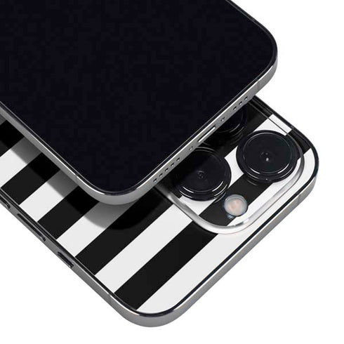 White and Black Stripes iPhone 14 Pro Skin